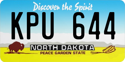 ND license plate KPU644
