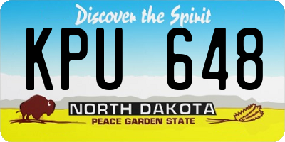 ND license plate KPU648