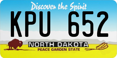 ND license plate KPU652