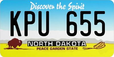 ND license plate KPU655