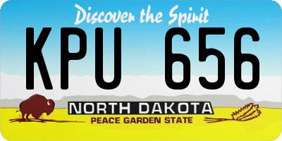 ND license plate KPU656