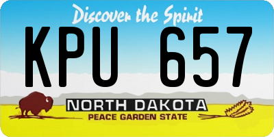 ND license plate KPU657
