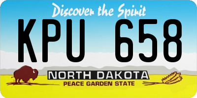 ND license plate KPU658