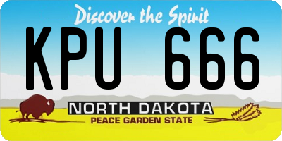 ND license plate KPU666