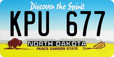 ND license plate KPU677