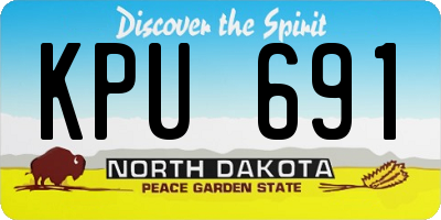 ND license plate KPU691