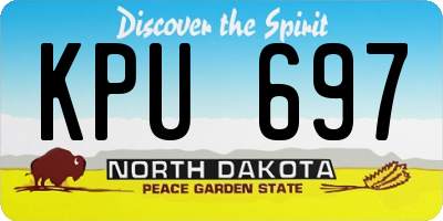 ND license plate KPU697