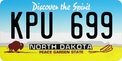 ND license plate KPU699