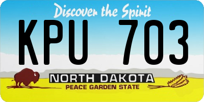 ND license plate KPU703