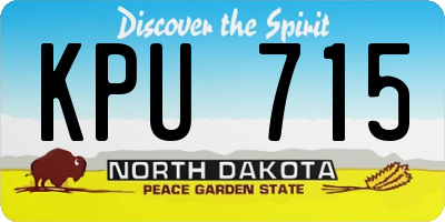 ND license plate KPU715