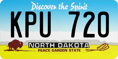 ND license plate KPU720