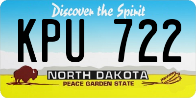 ND license plate KPU722