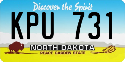 ND license plate KPU731