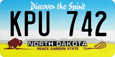 ND license plate KPU742