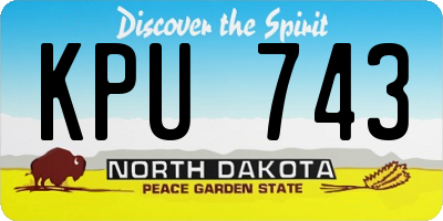 ND license plate KPU743