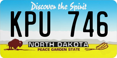 ND license plate KPU746