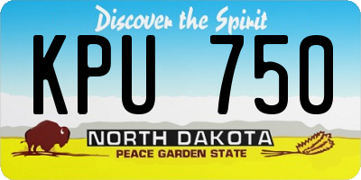 ND license plate KPU750