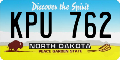 ND license plate KPU762