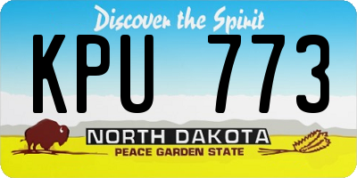 ND license plate KPU773