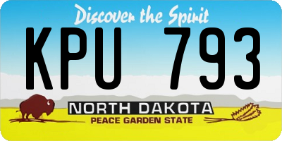 ND license plate KPU793