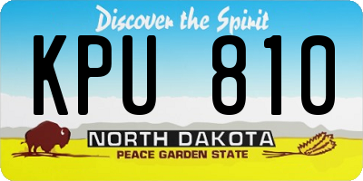 ND license plate KPU810