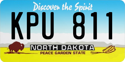ND license plate KPU811