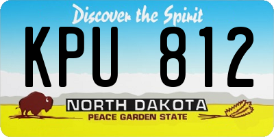ND license plate KPU812