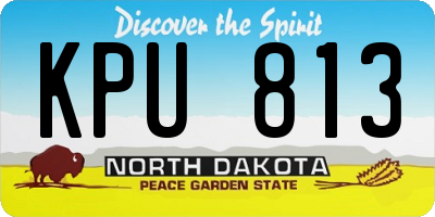 ND license plate KPU813