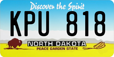 ND license plate KPU818