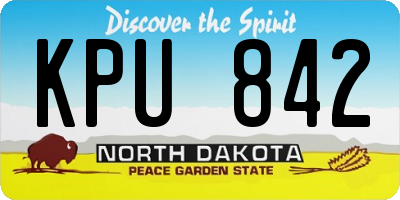 ND license plate KPU842