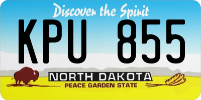ND license plate KPU855
