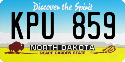 ND license plate KPU859