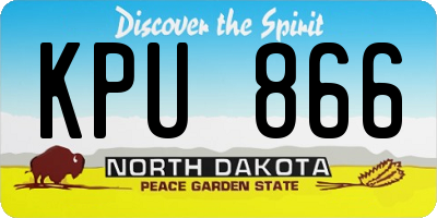 ND license plate KPU866