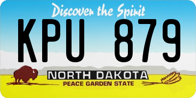ND license plate KPU879