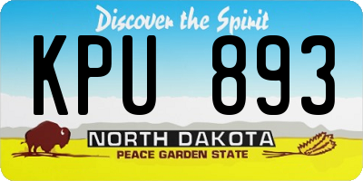 ND license plate KPU893