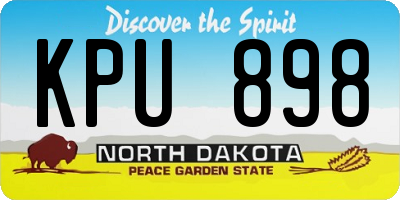 ND license plate KPU898