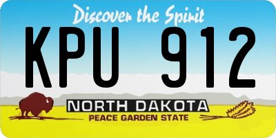 ND license plate KPU912