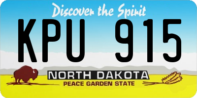 ND license plate KPU915