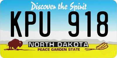 ND license plate KPU918