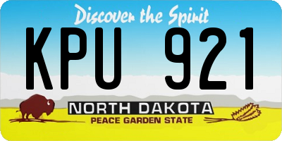 ND license plate KPU921