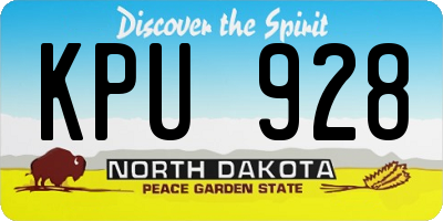 ND license plate KPU928