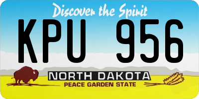 ND license plate KPU956