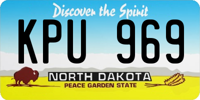 ND license plate KPU969