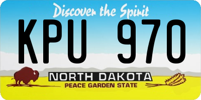 ND license plate KPU970