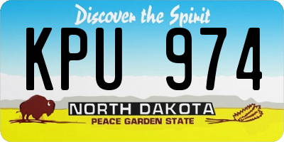 ND license plate KPU974