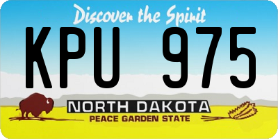 ND license plate KPU975