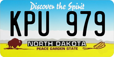 ND license plate KPU979