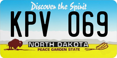 ND license plate KPV069