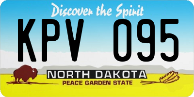 ND license plate KPV095
