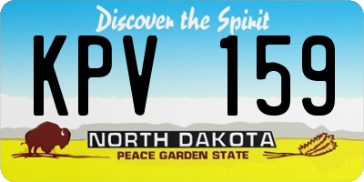 ND license plate KPV159